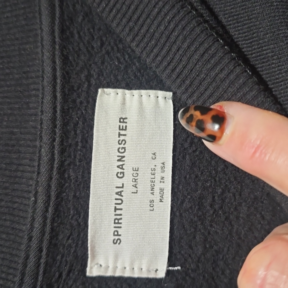 Spiritual Gangster Black Sweatshirt New Without TAG Sz Large - Picture 2 of 2